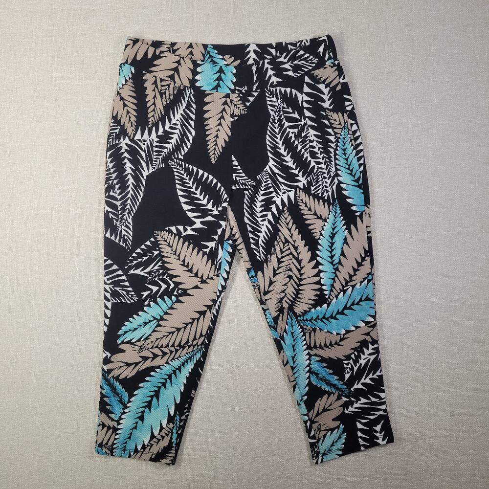 Vibrant Melissa Paige Tropical Capris - Petite Large